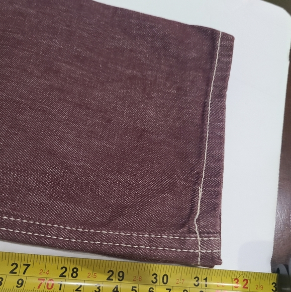 Levi's 501 XX  Denim Men's Jeans Burgundy Color Sz.34×34 - Picture 9 of 10